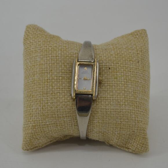 Vtg Anne Klein II White Face Silver Grandmacore Watch Analog - Picture 12 of 12